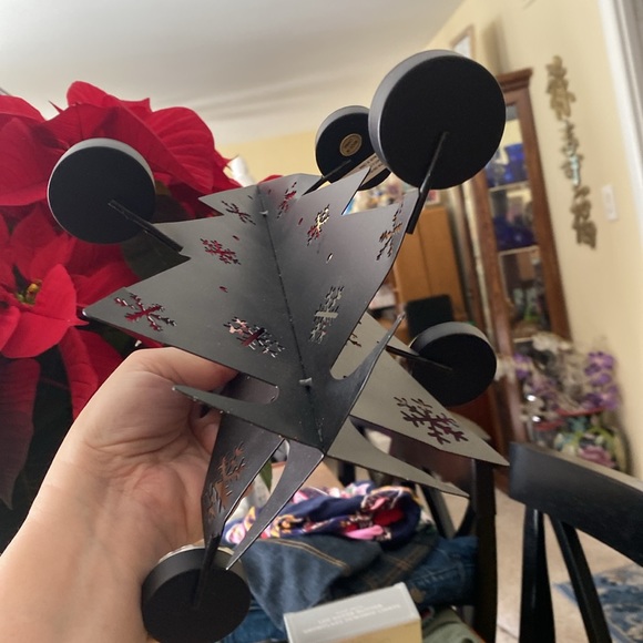 Black Metal Tree With 6 Tea Light Candles - Picture 5 of 7